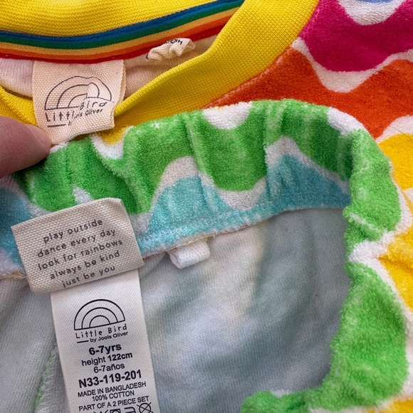 Little Bird Multicolor Wave Pattern Set - Picture 2 of 4